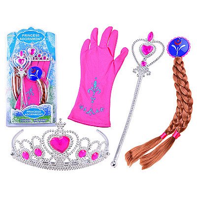 Princesės iš pasakos papuošalų rinkinys Princess Adornment Rožinis