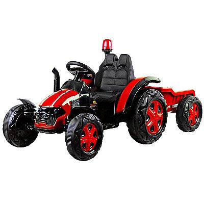 Vaikiškas elektrinis sportinis traktorius Raudonas