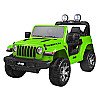 Vaikiškas elektrinis visureigis Jeep Rubicon Žalias