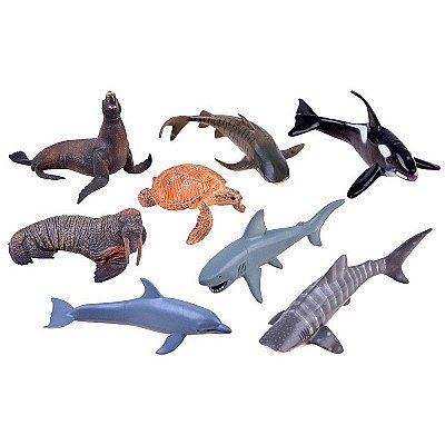 Įvairios jūros gyvūnų figūrėkės
