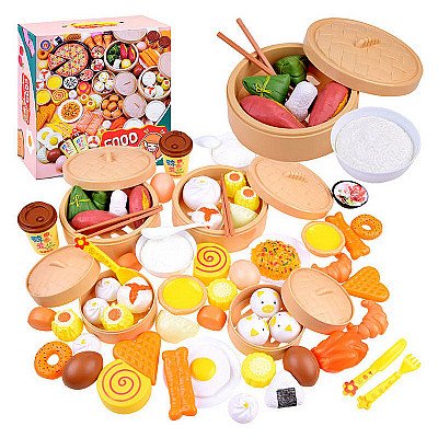 Žaislinis azijietiškos virtuvės maisto rinkinys