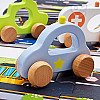Vaikiškas medinis stumiamas Policijos Automobilis Tooky Toy