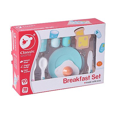 Vaikiškas medinis pusryčių rinkinys Classic World