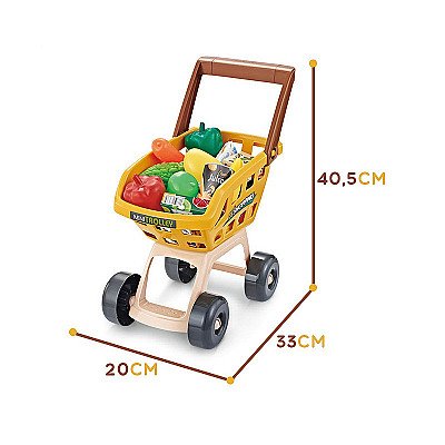 Žaislinis supermarketas su pirkinių vežimėliu ir priedais Woopie