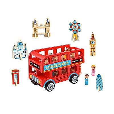 Medinis Londono autobusas su keleiviais Tooky Toy
