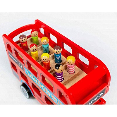 Medinis Londono autobusas su keleiviais Tooky Toy