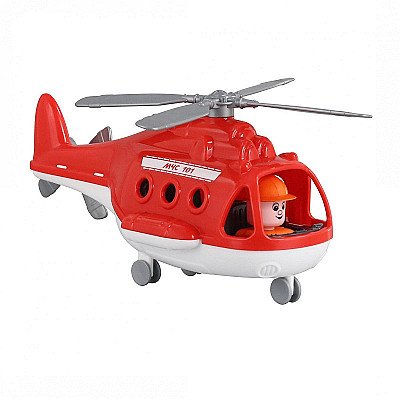 Vaikiškas raudonas ugniagesių sraigtasparnis Alpha