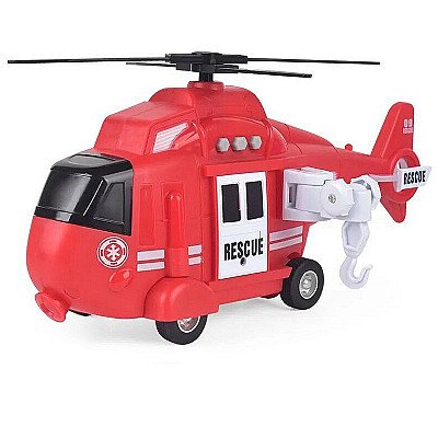 Didelis vaikiškas gelbėjimo sraigtasparnis su 1:16 projektoriumi Woopie