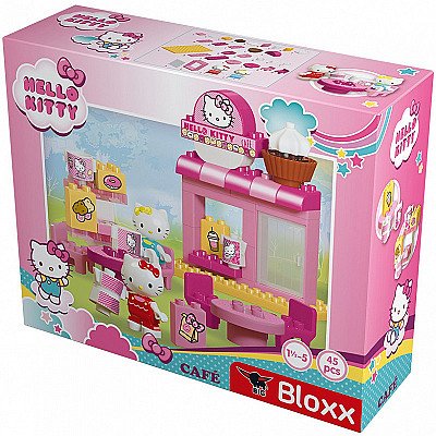 Vaikiški blokeliai/kaladėlės Bloxx Hello Kitty Cafe +2 Figūrėlės 45 Vnt.