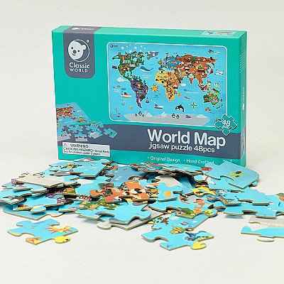 Classic World Dėlionės Pasaulio Žemėlapis