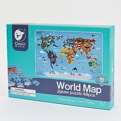 Classic World Dėlionės Pasaulio Žemėlapis