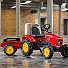 Falk Red Supercharger Pedalinis Traktorius Su Priekaba Atidaromas Nuo 3 Metų