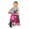 Vaikiškas Rožinis Paspiriamas Motociklas su Tyliais Ratais