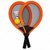 Orandžinės didelės badmintono teniso raketės vaikams su priedais Woopie