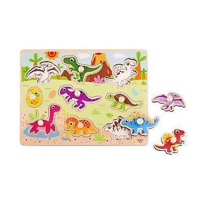 Vaikiška medinė dėlionė Dinozaurai Tooky Toy