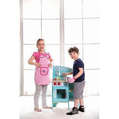 Vaikiška medinė virtuvėlė Mėlyna