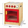 Vaikiška medinė virtuvė su atidaroma orkaite Raudona Viga Toys