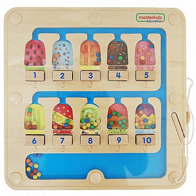 Vaikiškas magnetinis labirintas skirtas mokytis skaičiuoti 1-10 Masterkidz