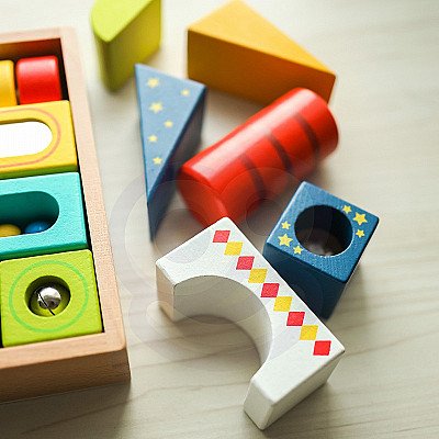 Sensorinės vaikiškos medinės kaladėlės Tooky Toy