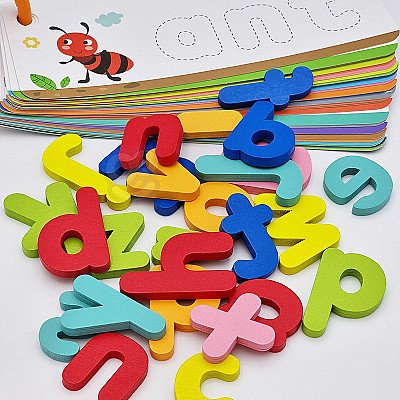 Vaikiška abėcėlės dėlionė su raidėmis žodžiais gyvūnais Tooky Toy