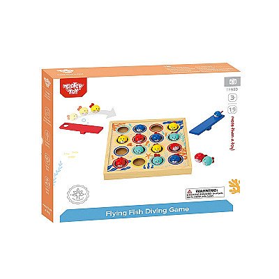 Vaikiškas medinis stalo žaidimas Skraidančios žuvys Tooky Toy