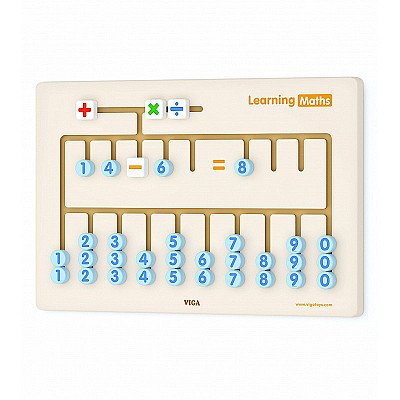 Medinė vaikiška jutiklių lentelė skirta mokytis skaičiuoti Viga