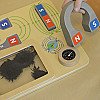 Vaikiška medinė magnetinė kompaso lenta Masterkidz