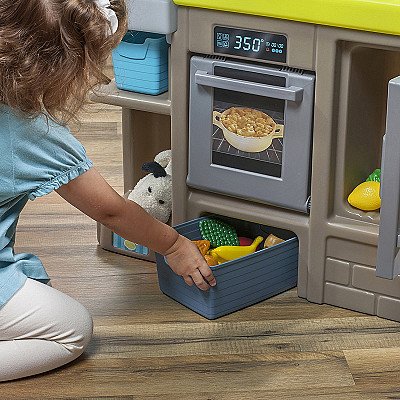 2 žingsnis Didelė interaktyvi kompaktiška virtuvė vaikams