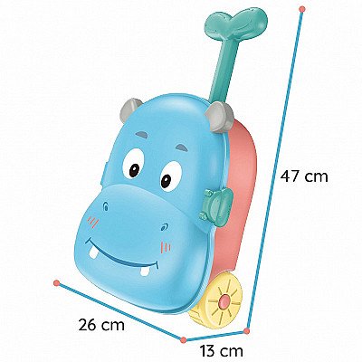 Woopie smėlio rinkinys 3 viename lagaminas Hippo + vandens žaislas