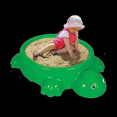 Woopie smėlio dėžės vėžlys su dangteliu du viename vandens baseinu