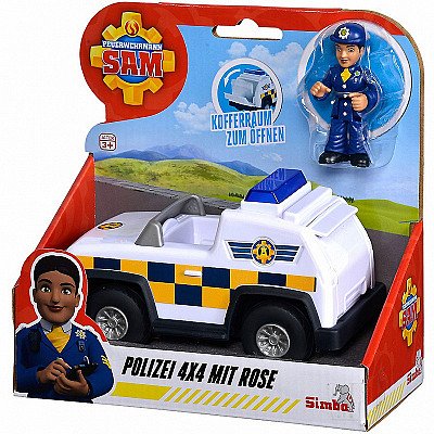 Simba gaisrininkas Sam policijos džipas 4X4 mini veiksmo figūrėlė