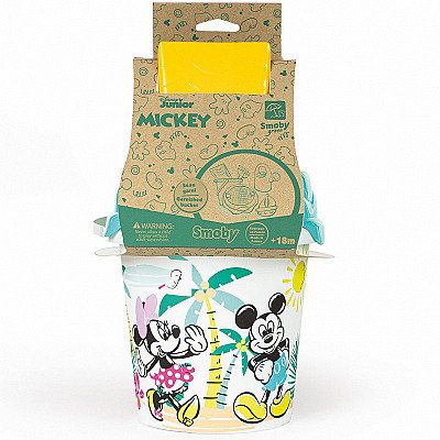 Green Mickey Minnie Mouse kibiras su smėlio priedais ir laistytuvu Smoby