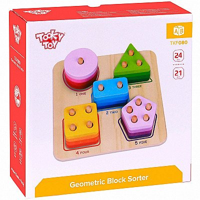 Medinis geometrinis rūšiuoklis mokantis skaičiuoti Tooky Toy