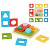 Montessori medinės spalvotos galvosūkių formelės Tooky Toy